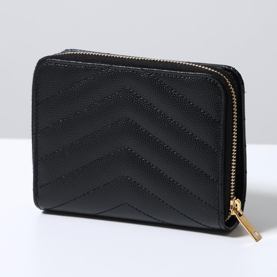 サンローラン Vステッチ カサンドラ 二つ折り財布 668288 YSL ロゴ SAINT LAURENT サンローラン 二つ折り財布 668288 BOW01 レディース