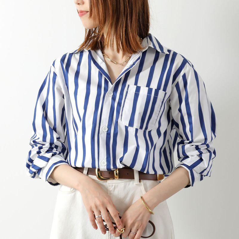 レディース A.P.C. アーペーセー ストライプ ブラウス シャツ 36
