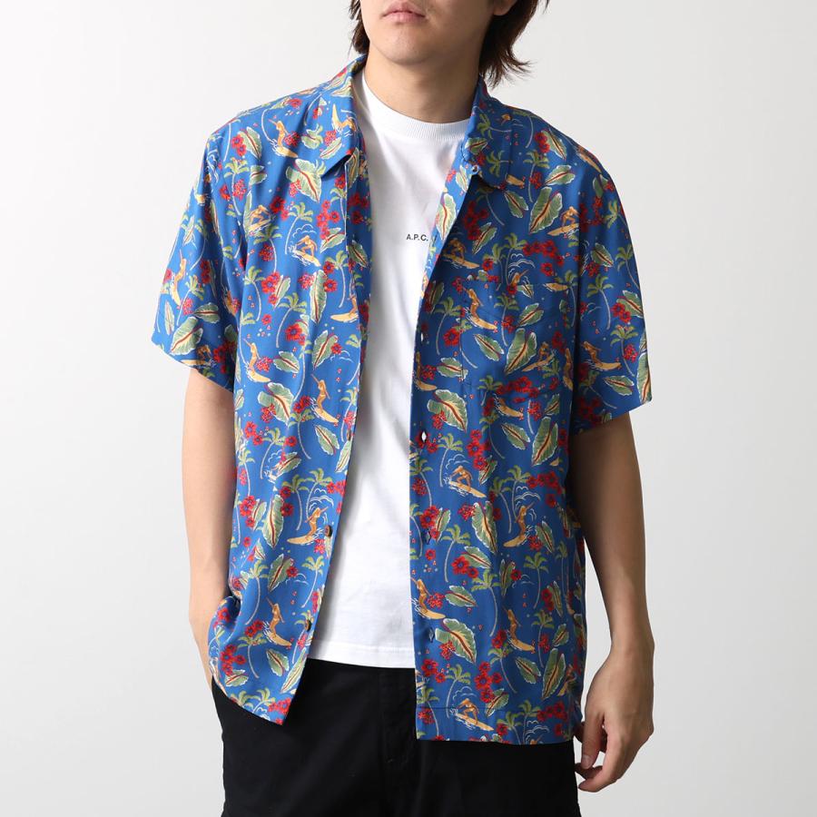 希少 美品【春物】フランス製 A.P.C. アーペーセー シャツ 総柄 2 A.P.C.（アーペーセー） APC A.P.C. シャツ chemisette lloyd シュ