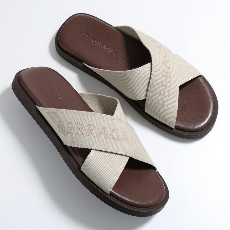 FERRAGAMO（フェラガモ） サンダル FENICE TEX 763203 メンズ クロス