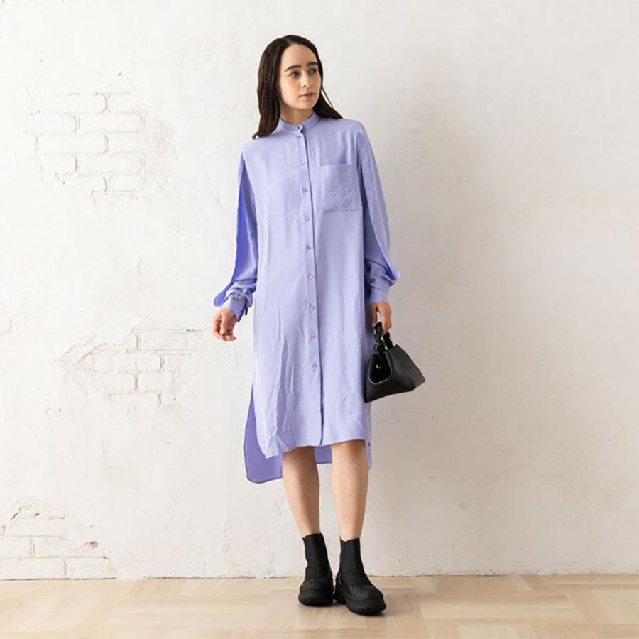極美品★LOEWE★アナグラム★デニム★ロングシャツ★ワンピース★ライトコート LOEWE（ロエベ） シャツワンピース S540Y09XHC レディース 長袖
