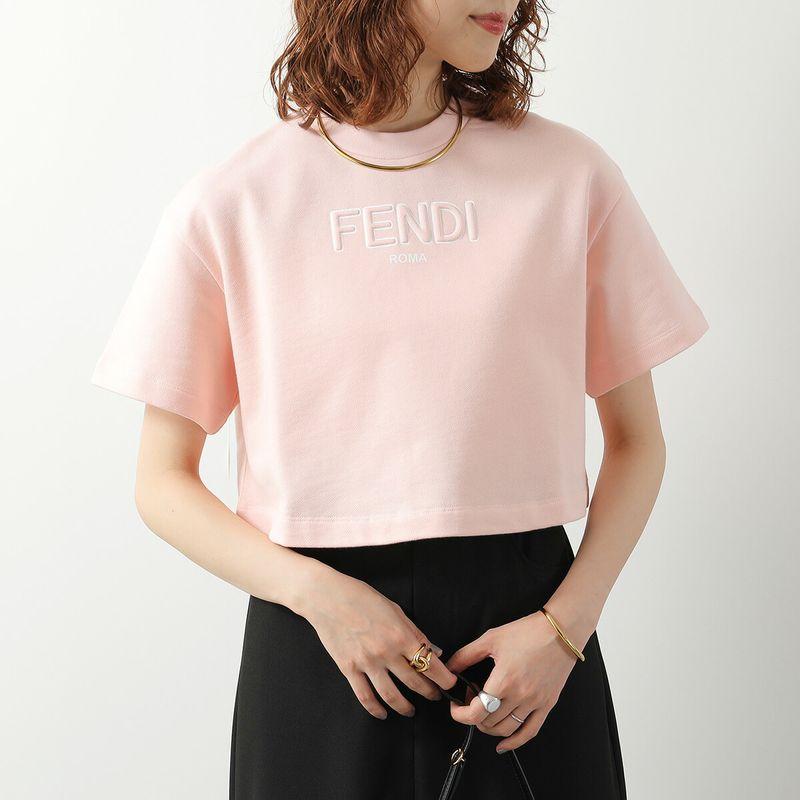 FENDI KIDS ロゴストラップ クロップドTシャツ 12A FENDI KIDS ロゴストラップ クロップドTシャツ 12A FENDI KIDS ロゴ