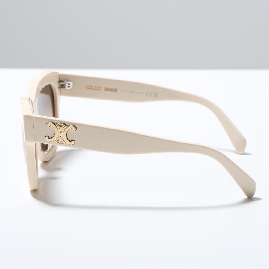 美品✨CELINE セリーヌ サングラス トリオンフ ホワイト アセテート 度無 CELINE（セリーヌ） サングラス Triomphe 09 トリオンフ CL40253F 25F