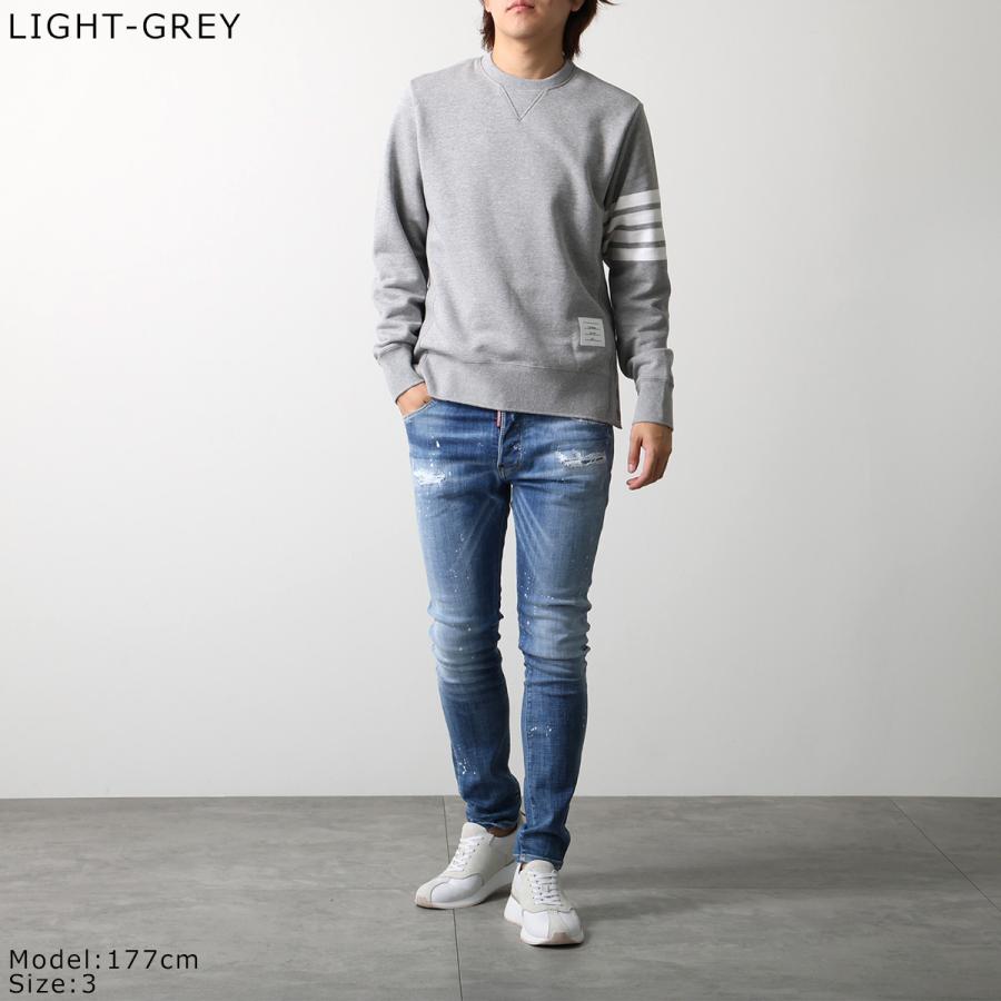 トムブラウン　4bar 長袖Tシャツ　ロンT グレー THOM BROWNE（トム ブラウン） トレーナー MJT021H 00535 メンズ