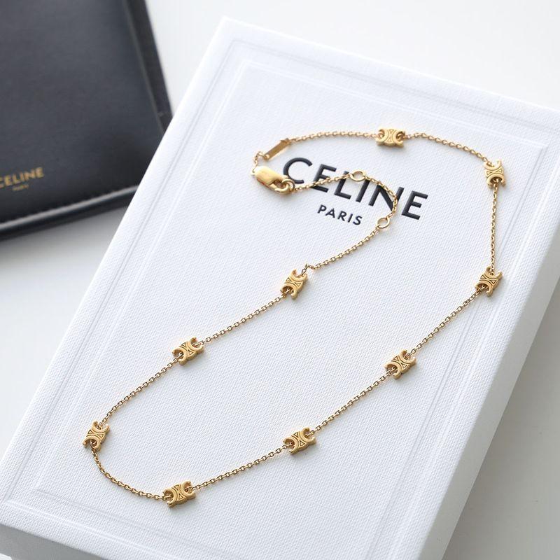 CELINE（セリーヌ） ネックレス MINI TRIOMPHE NECKLACE トリオンフ
