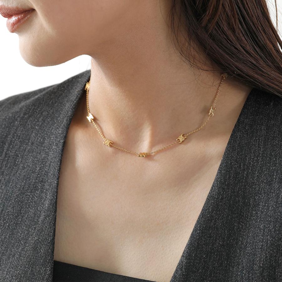 CELINE（セリーヌ） ネックレス MINI TRIOMPHE NECKLACE トリオンフ