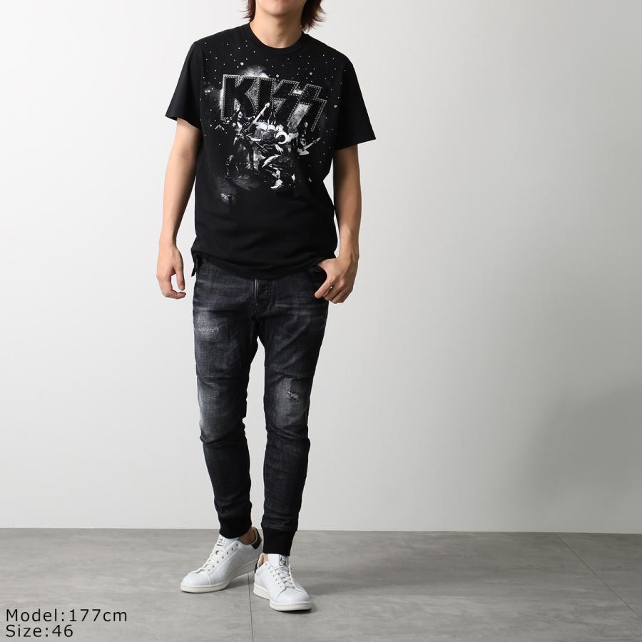 DSQUARED2 ペイント ダメージ デニムパンツ ストレッチ 46 黒 DSQUARED2（ディースクエアード） ジーンズ Track Denim Pant トラック