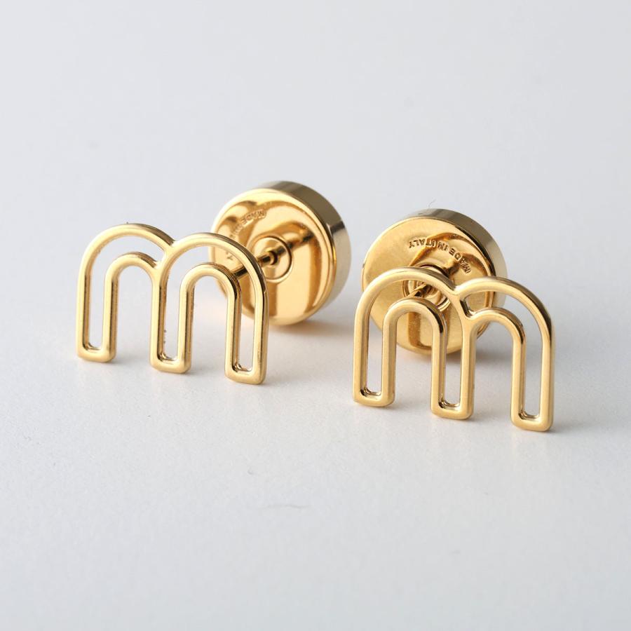 miu miu（ミュウミュウ） ピアス 5IO514 2G9S レディース メタル ロゴ
