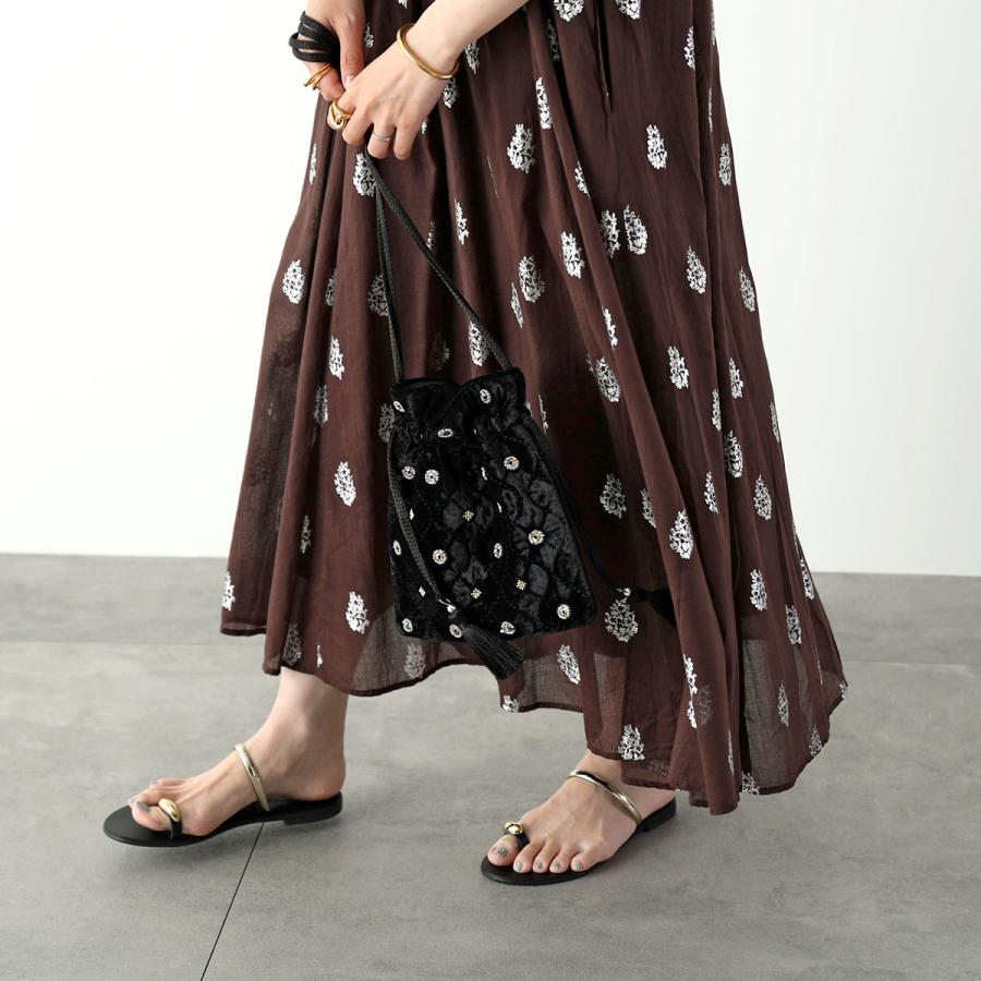 ne Quittez pas ヌキテパ ワンピース Cotton Voile Foil Flower Print Sleeve Dress 010400CM2 レディース ロング丈 ドレス 長袖