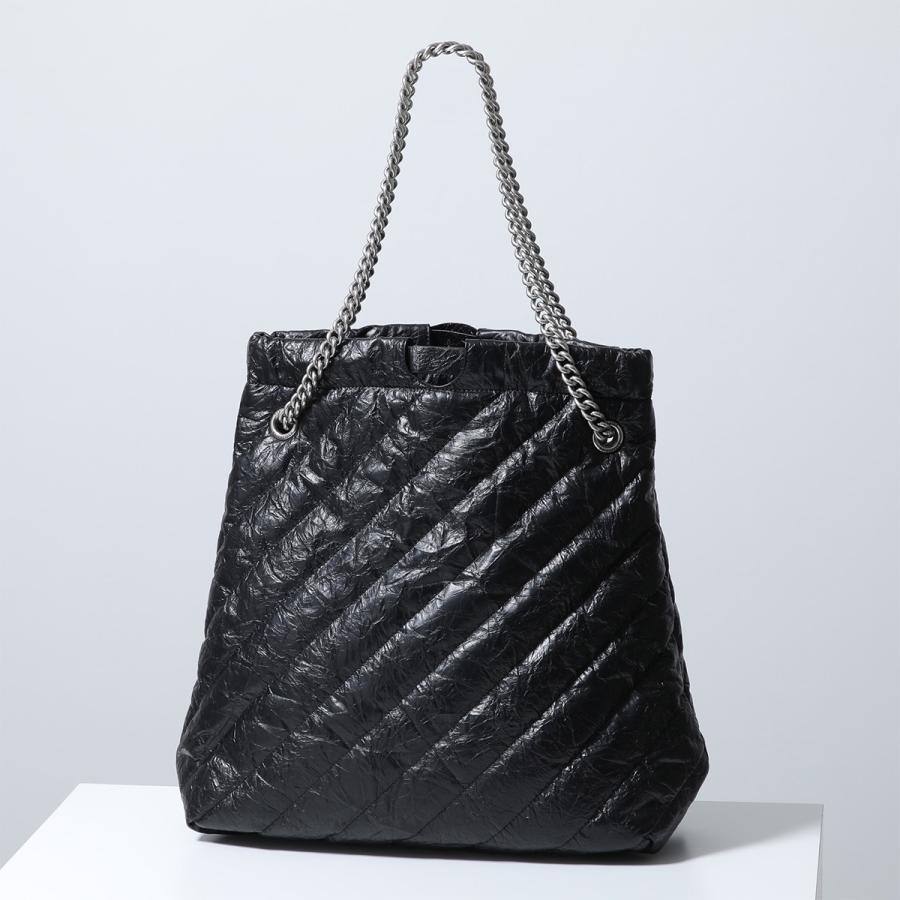 【✨極美品✨】バレンシアガ ショルダーバッグ チェーン キルティング ブラック BALENCIAGA（バレンシアガ） ショルダーバッグ CRUSH TOTE M
