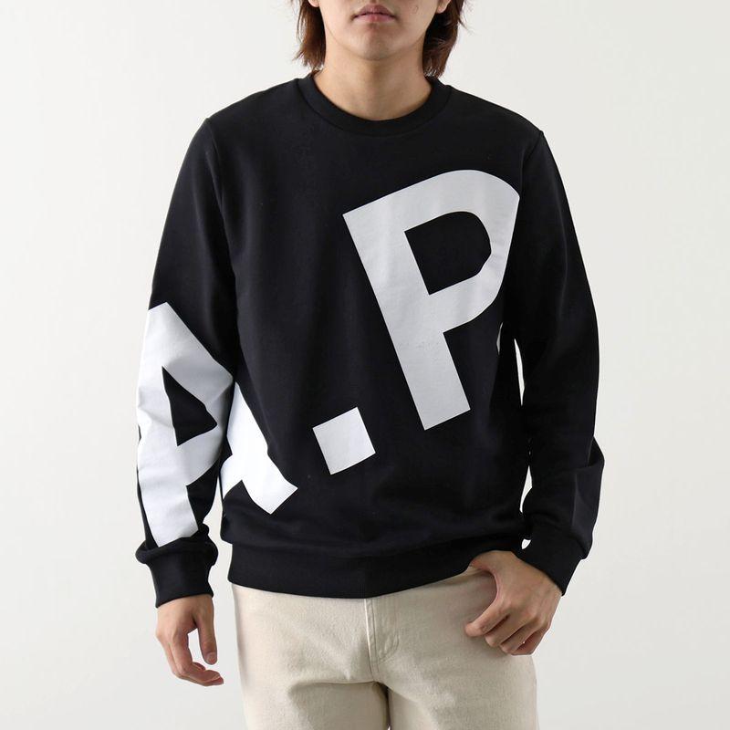 A.P.C. 反転 ロゴ スウェット グレー S 日本製 A.P.C.（アーペーセー 