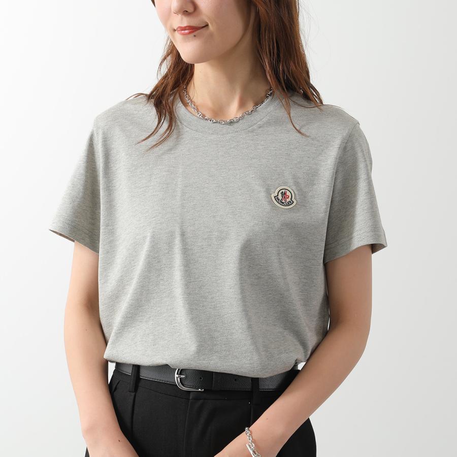 MONCLER Tシャツ　グレー　ワッペン　ロゴ　半袖　レディース MONCLER（モンクレール） Tシャツ【1枚単品】8C00028 89B8U レディース