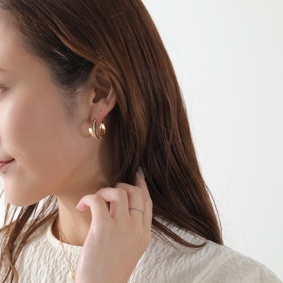 TORY BURCH（トリーバーチ） フープピアス ICON PAVE DOUBLE アイコン