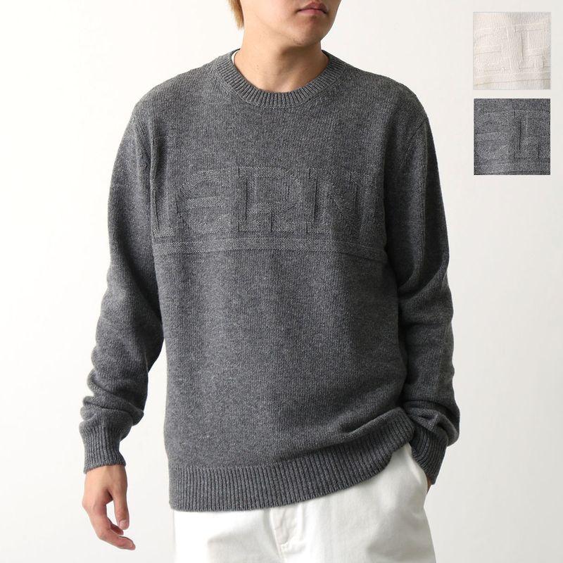 HERNO（ヘルノ） セーター MG000192 70100 メンズ エンボスロゴ クルー