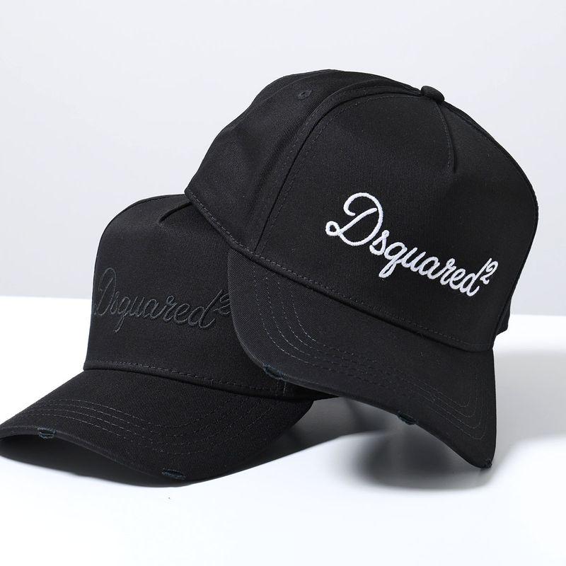 【新品】ディースクエアード DSQUARED2 コットン ベースボールキャップ ブラック【サイズUNI】【メンズ】 DSQUARED2（ディースクエアード） ベースボールキャップ BCM0976