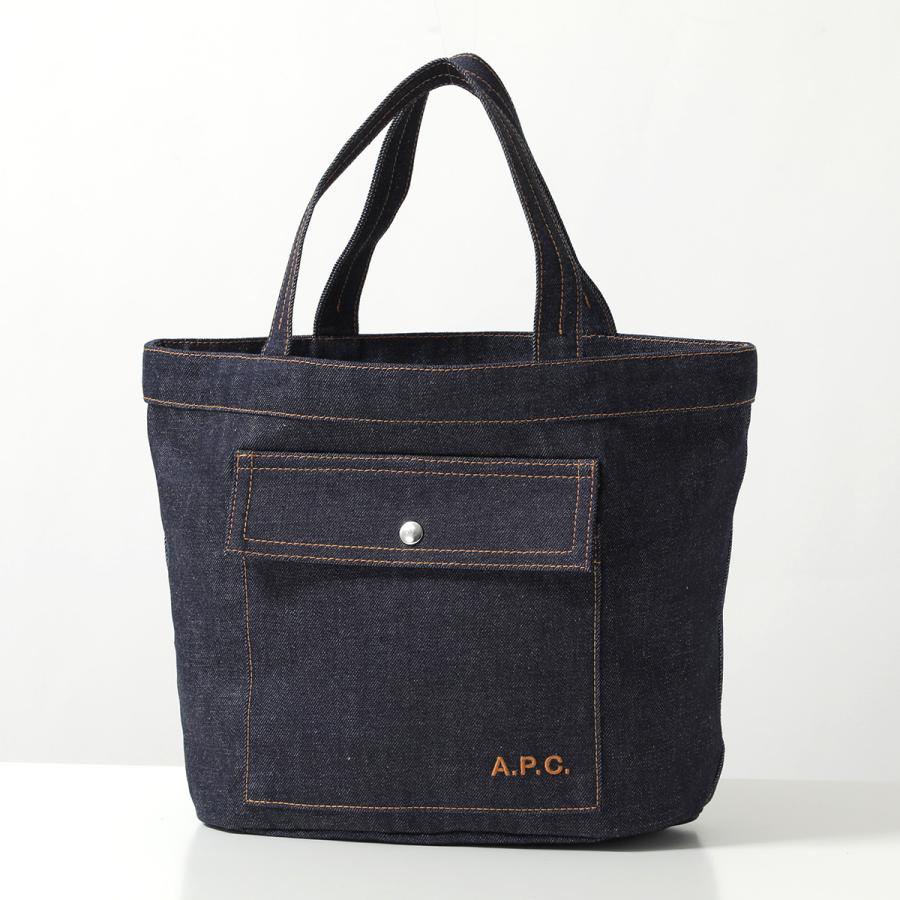 アーペーセー APC トートバック コーデュロイ 刺繍 即完売品　最終お値下げ！ A.P.C.（アーペーセー） APC A.P.C. ハンドバッグ tote jade ジェイド
