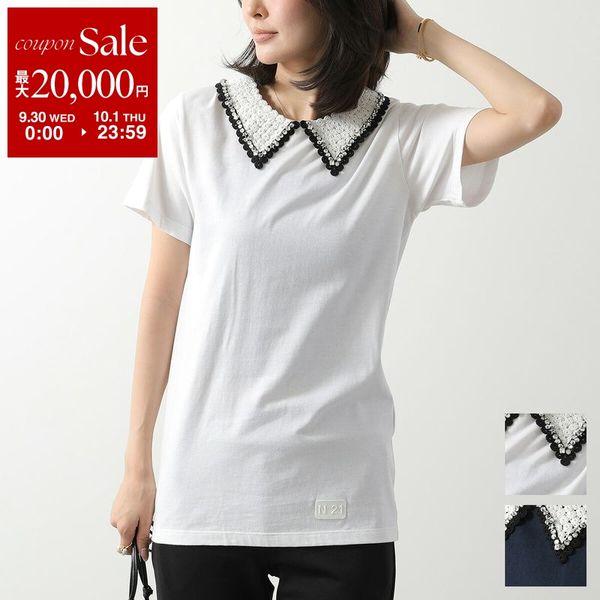 N°21 ヌメロヴェントゥーノ レースTシャツ N°21（ヌメロヴェントゥーノ） Tシャツ F071 4157 レディース 半袖