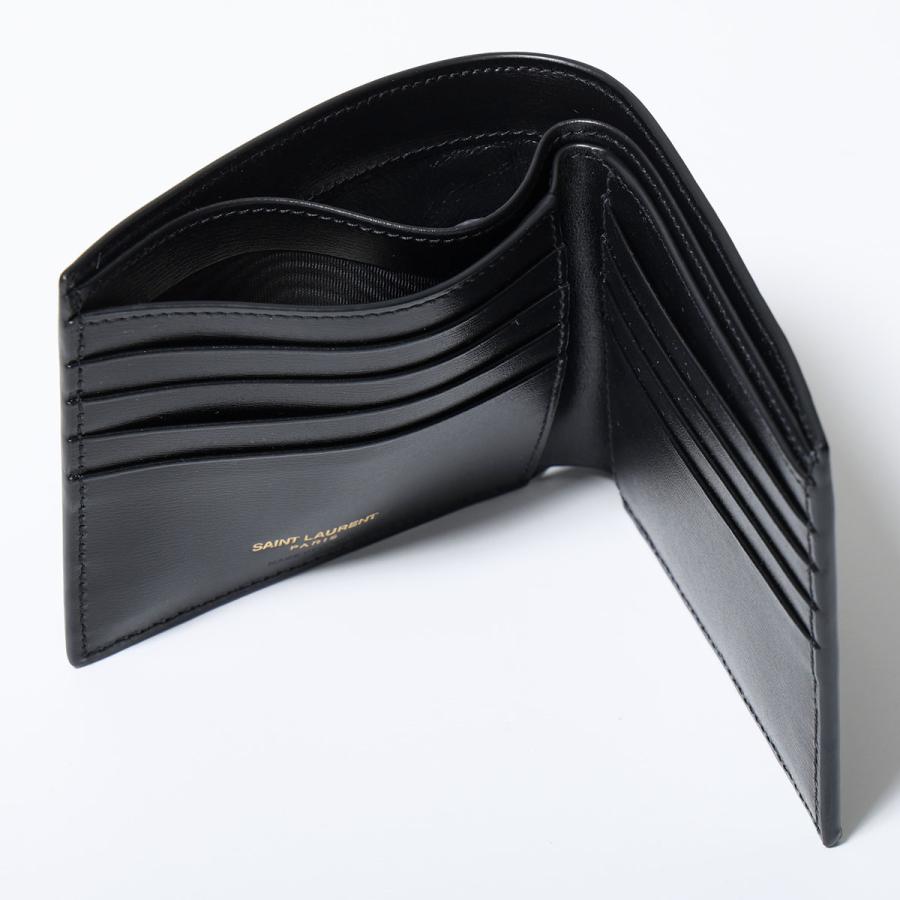 【美品・箱付き】サンローラン タイニー カサンドラ 二つ折り コンパクト 札入れ SAINT LAURENT サンローラン 二つ折り財布 607727 02G0W メンズ