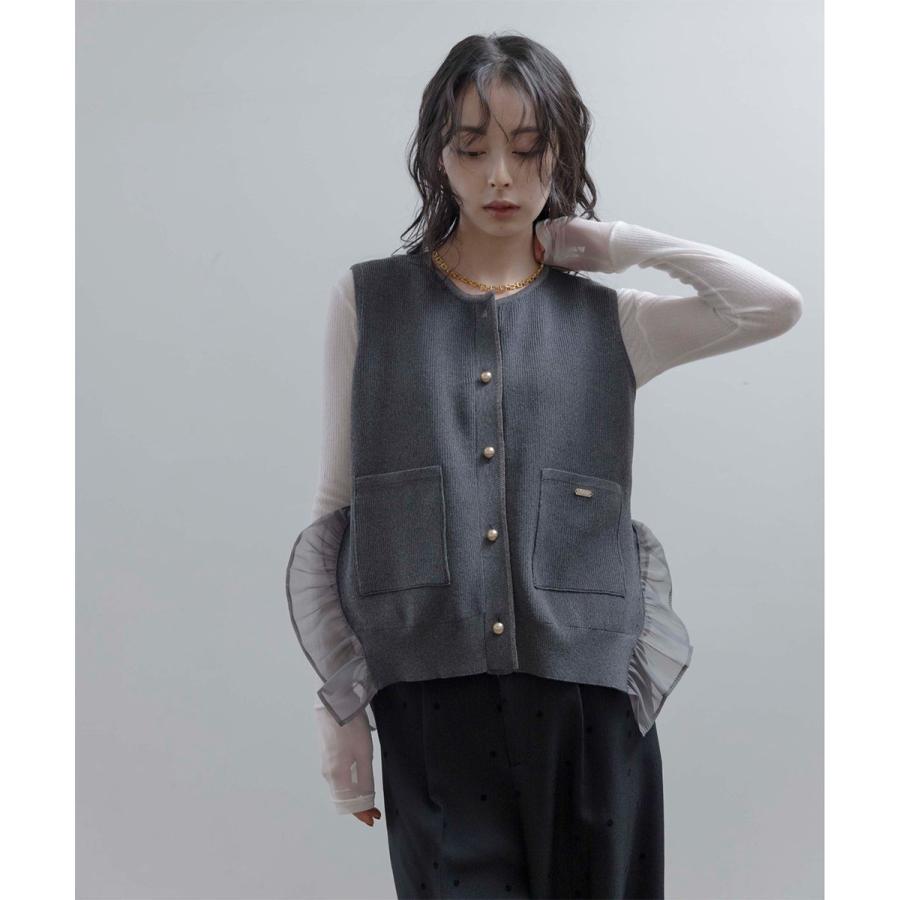 Eimee Law（エイミーロウ） ベスト 84854A レディース フリルヘム