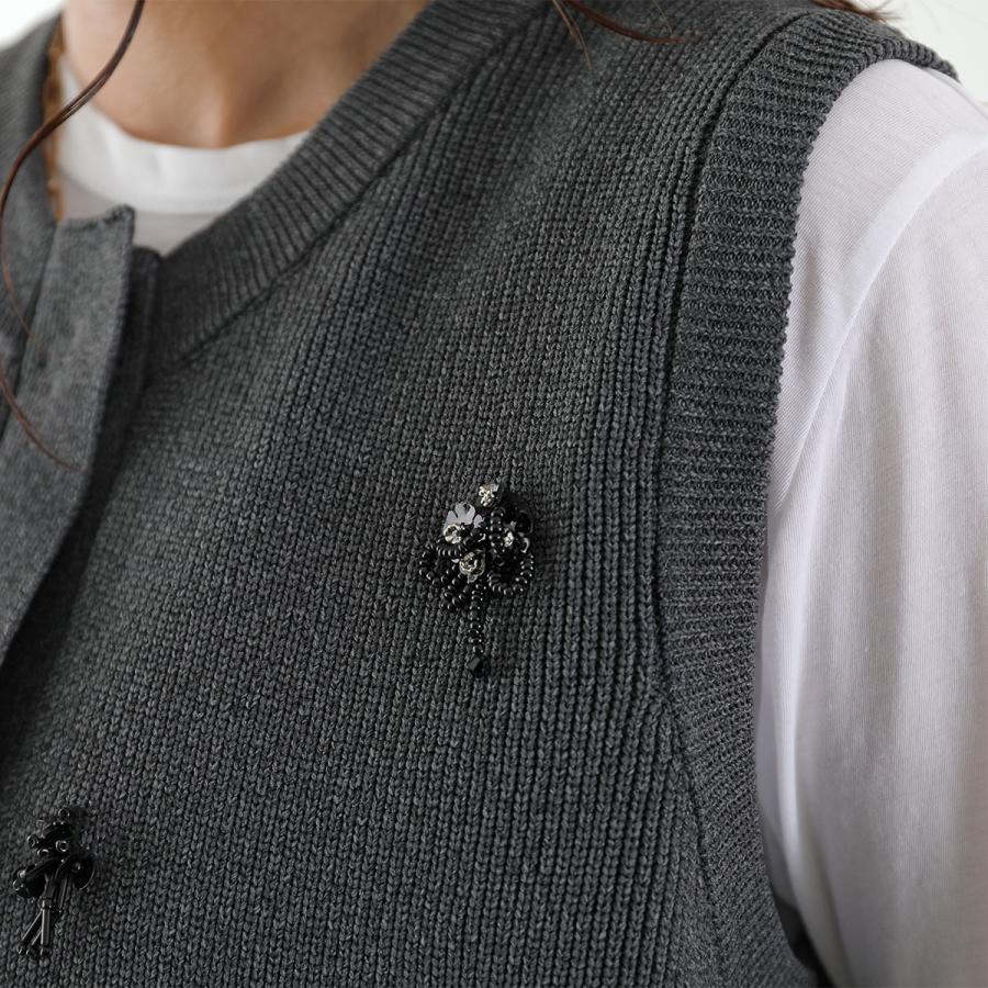 Eimee Law＊新品・未開封 かぎ針刺繍ニットジレ Eimee Law（エイミーロウ） ベスト 84862A レディース ランダム