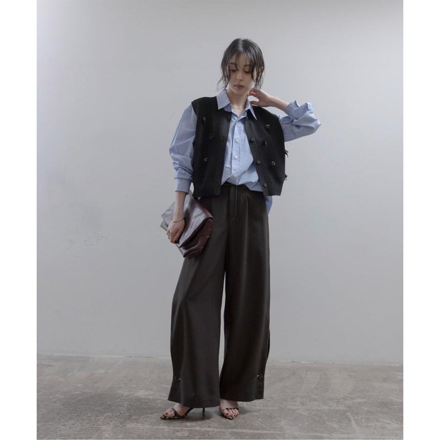 極美品✨ エイミーロウ Eimee Law ツイードミックスボタンジレ 38 Eimee Law（エイミーロウ） ベスト 84862A レディース ランダム