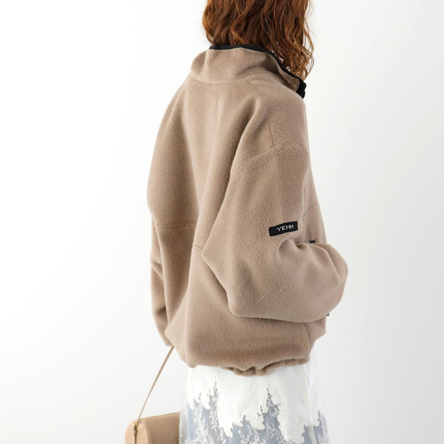 YENN イエン Wジャージー プルオーバー YENN イエン プルオーバー SHAGGY HALF ZIP JACKET シャギー ハーフ