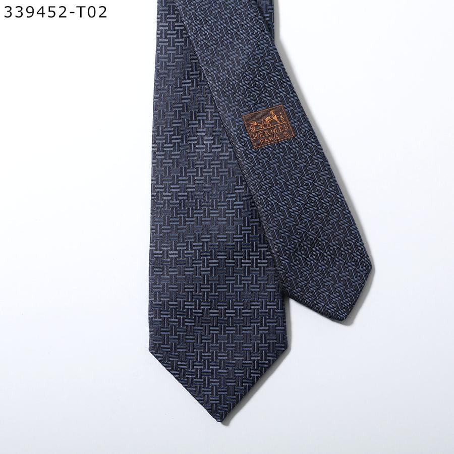 t*o様 エルメス シルク100% ネクタイ HERMÈS ジャガード織　H柄 HERMES（エルメス） ネクタイ TIE メンズ フランス製 シルク H織りタイ
