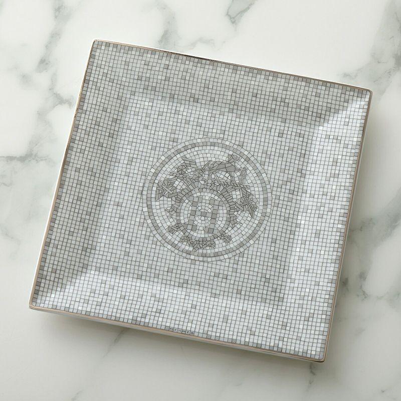 【美品 送料込み】エルメス ヴァンキャトル モザイク プレート 28cm 大皿 HERMES（エルメス） スクエアプレート モザイク ヴァンキャトル