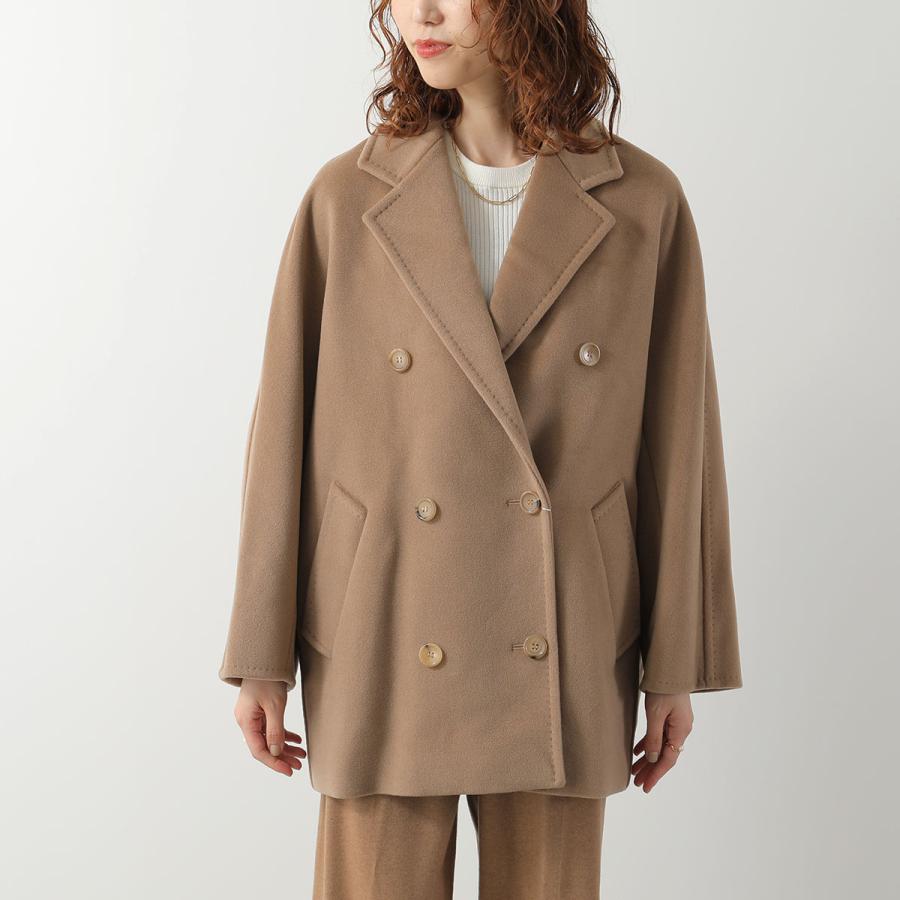 Max Mara MARELLA カシミヤ混ウール ダブルブレストコート 40 Max Mara（マックスマーラ） ショートコート REBUS レブス レディース