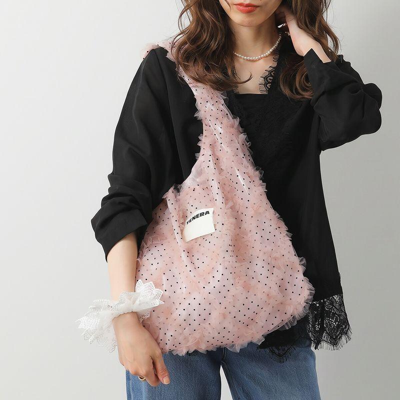 TENERA テネラ トートバッグ Polka Dot Lace Shoulder Bag ドット