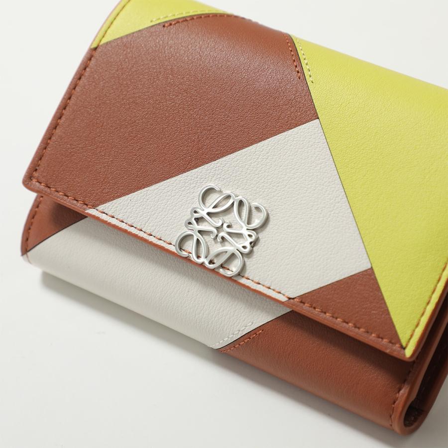 【✨極美品✨】ロエベ 三つ折り財布 アナグラム バーティカルウォレット パープル LOEWE（ロエベ） 三つ折り財布 ANAGRAM SMALL VERTICAL WALLET