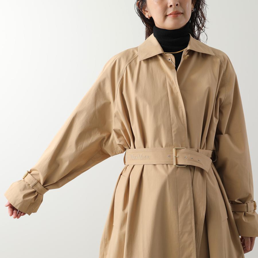 美品 Max Mara 袖フリル ベルト付き トレンチコート Mボタン 36 S Max Mara（マックスマーラ） トレンチコート MEMO メモ レディース