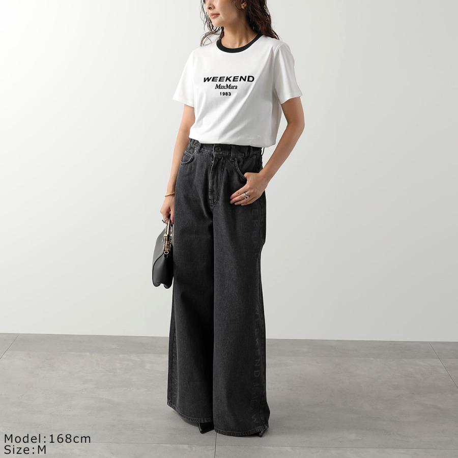 未使用品　ウィークエンド　マックスマーラ　プリントカットソー　黒×シルバー　M MAXMARA WEEKEND LINE（マックスマーラウィークエンドライン） WEEKEND