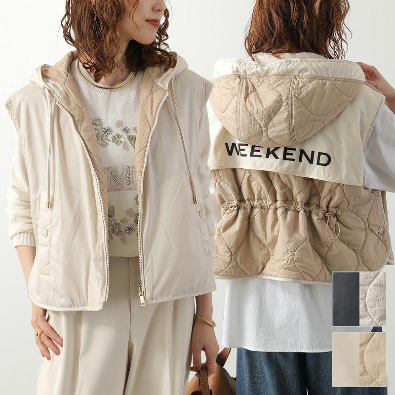 R109 美品 L I40 マックスマーラ 中綿ベスト ダウン レディース MAXMARA WEEKEND LINE（マックスマーラウィークエンドライン） WEEKEND
