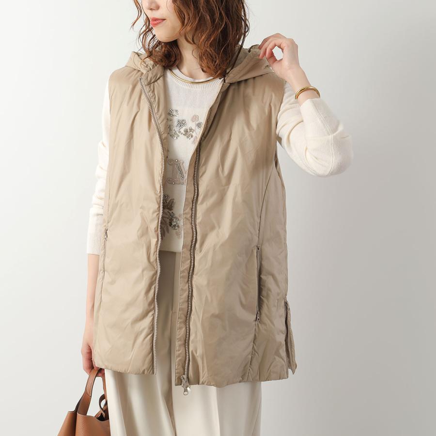 3059◆MaxMara Intrend中綿ロングベスト★美品★46 Max Mara（マックスマーラ） MAX MARA MM ザ・キューブ 中綿ベスト FOR