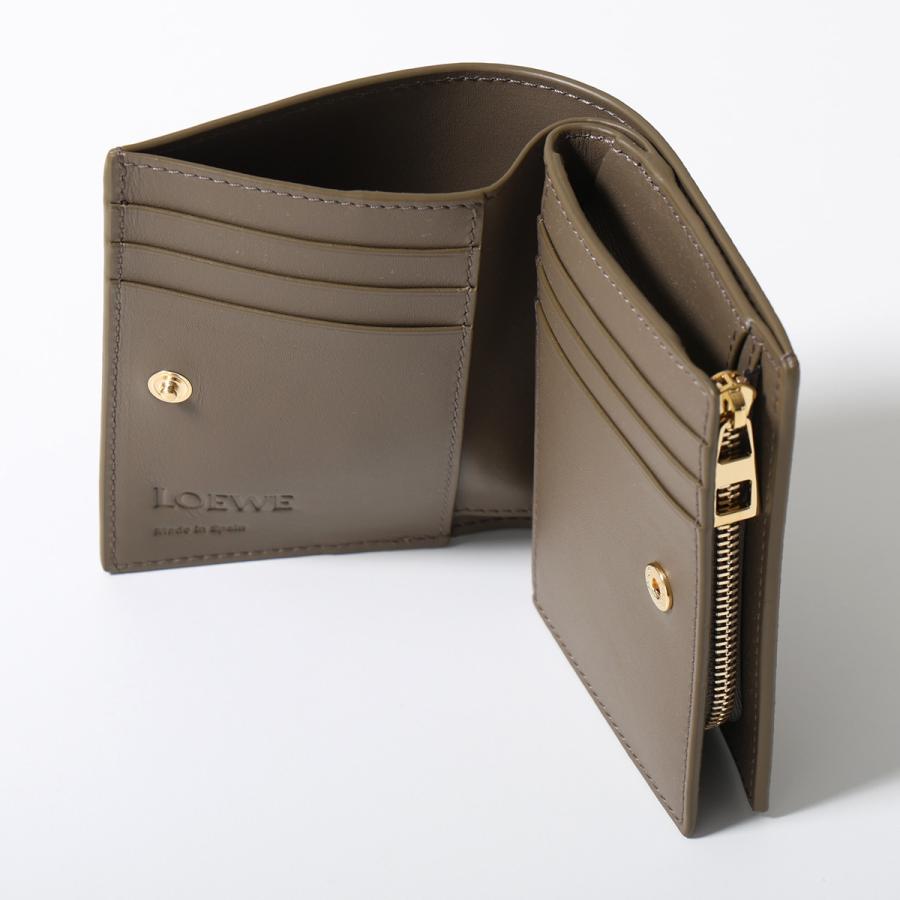 LOEWE 二つ折り財布 アナグラム ダークブラウン LOEWE（ロエベ） 二つ折り財布 ANAGRAM COMPACT WALLET アナグラム