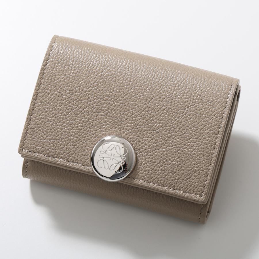 人気カラー ✨LOEWE トライフォールド 三つ折り財布 サンド LOEWE（ロエベ） 三つ折り財布 PEBBLE TRIFOLD WALLET ペブル トライ
