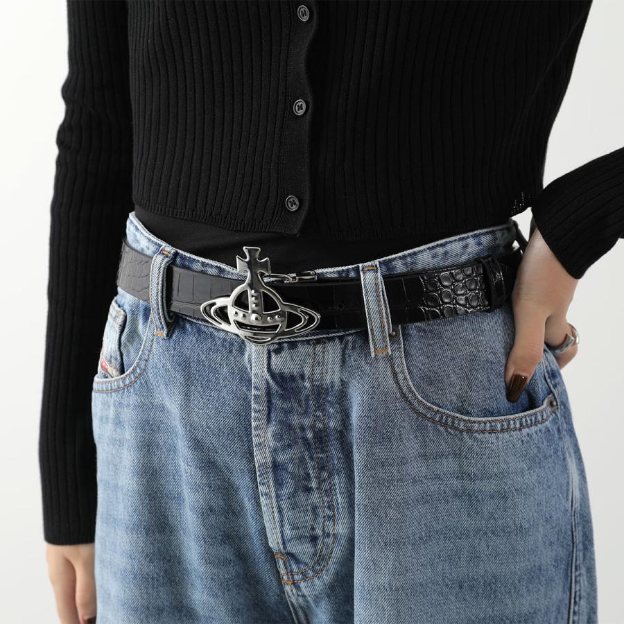 Vivienne Westwood オーブバックル ベルト クロコ型押し Vivienne Westwood（ヴィヴィアンウエストウッド） ベルト 82010036U