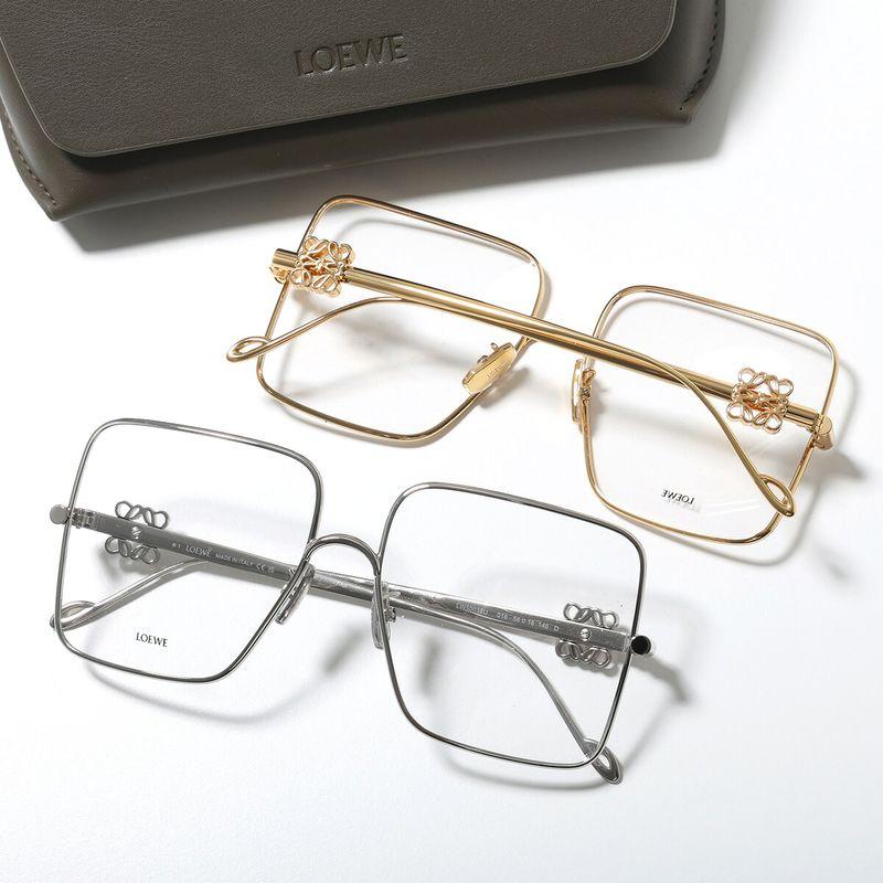 LOEWE（ロエベ） メガネ LW50038U レディース ティアドロップ型 メタル