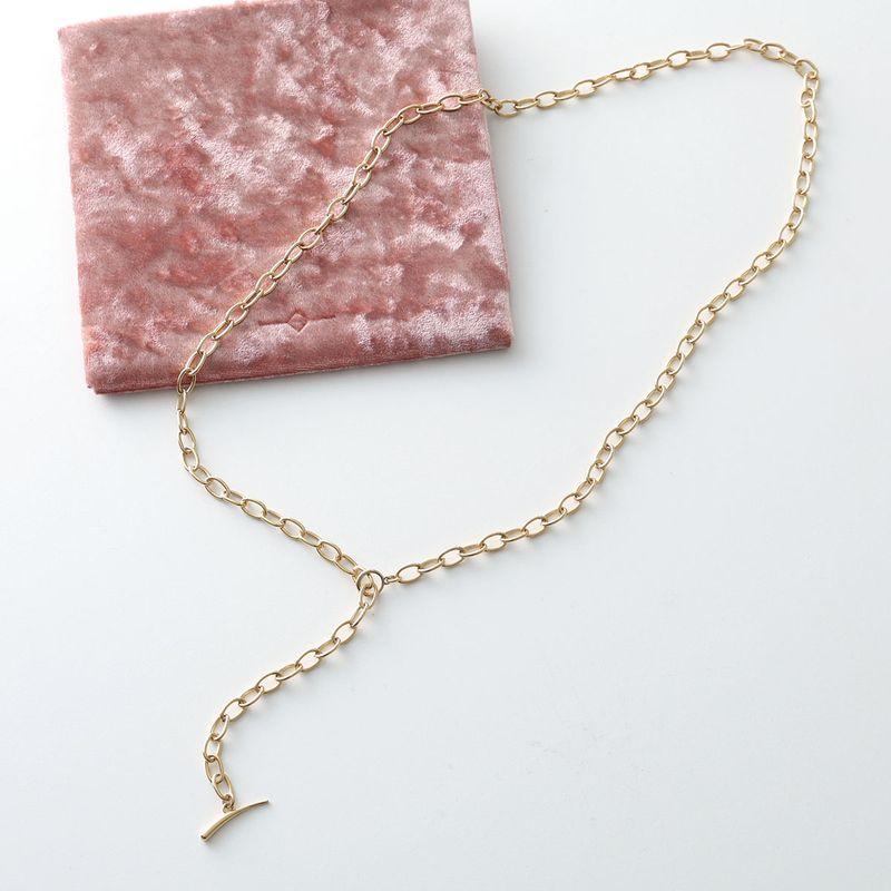 Gabriela Artigas ガブリエラアルティガス ネックレス Baby Rectangular Link Chain レディース リンクチェーン アクセサリー Y字 YEL