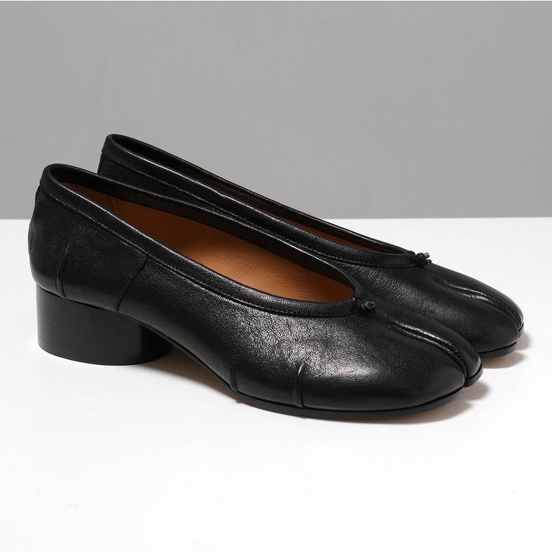 【美品】メゾンマルジェラ タビ バレエシューズ 黒 38 足袋 パンプス Maison Margiela（メゾンマルジェラ） パンプス Tabi タビ S58WZ0128