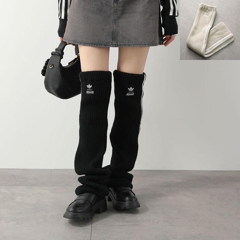 ◇新品未使用◇  アディダスレッグウォーマー ブラックホワイトセット adidas Originals by JENNIE アディダスオリジナルス バイ ジェニー