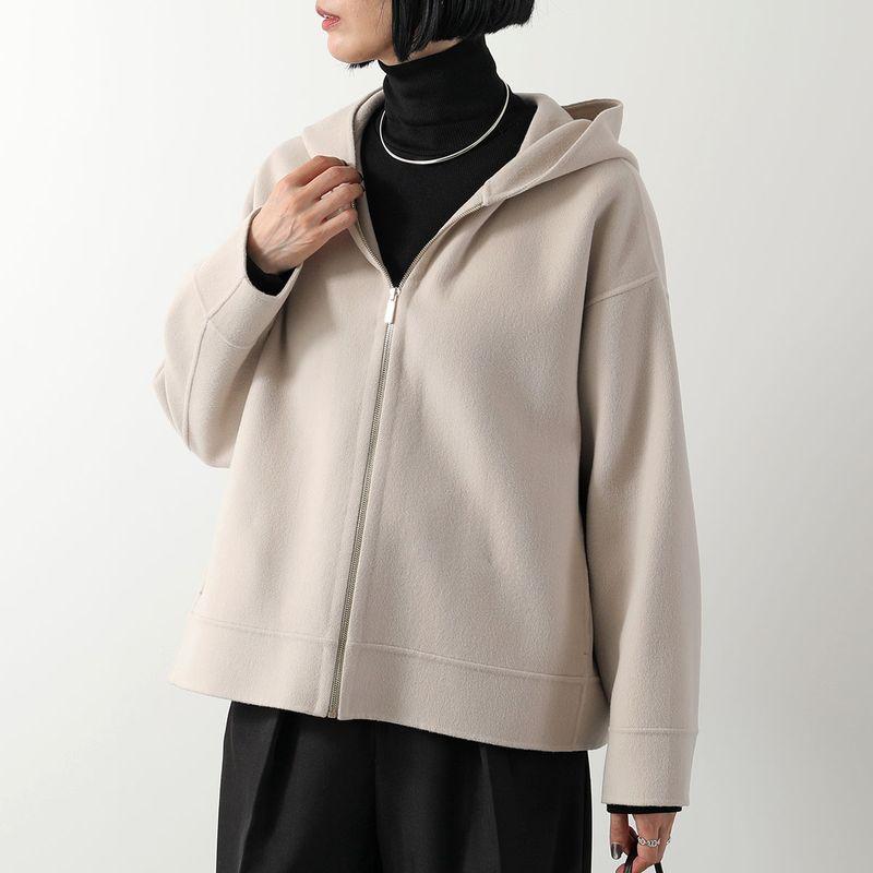エスマックスマーラ　ダインコート　ミンクファー　フード S MAXMARA（エスマックスマーラ） エス マックスマーラ ショートコート
