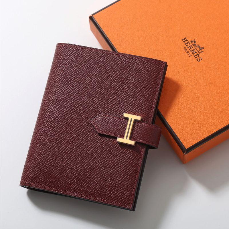 HERMES エルメス 二つ折り財布 ベアン コンパクト BEARN COMPACT H039790CC レディース レザー Hパーツ W刻印 GD金具 ROUGE-H ルージュアッシュ