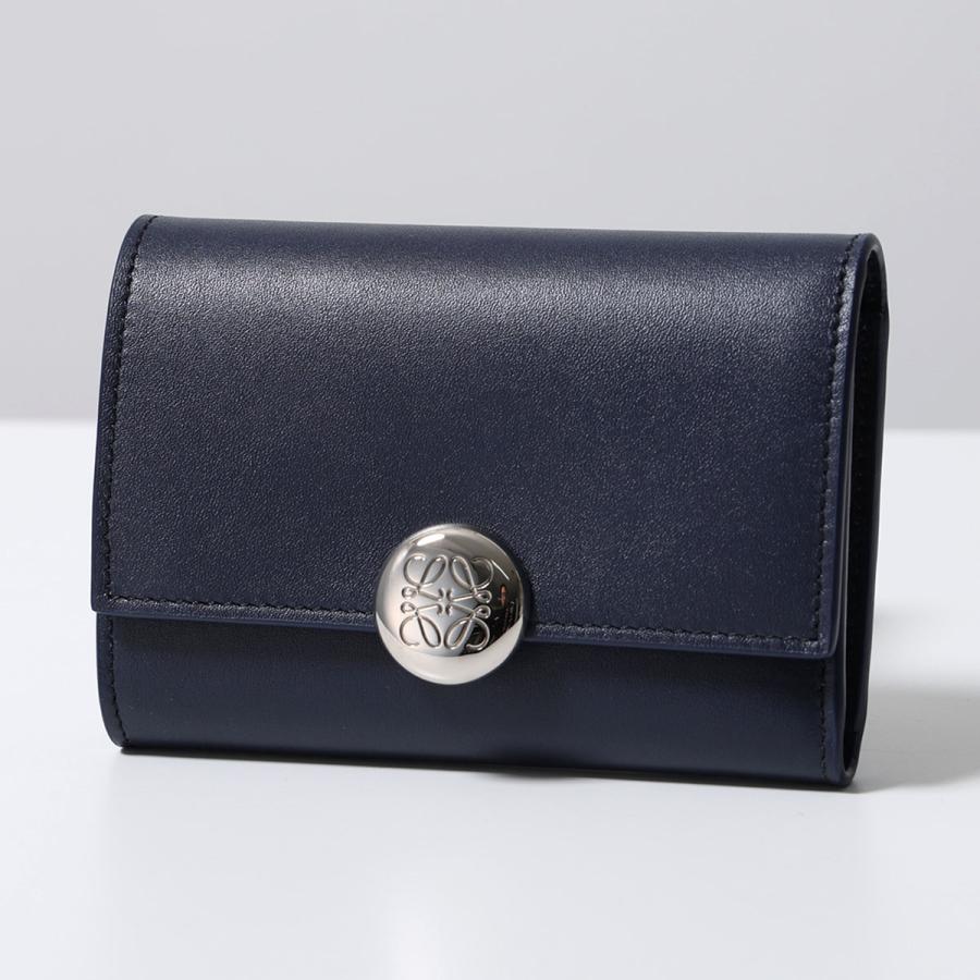 美品★LOEWE アナグラム★三つ折り財布★ （短時間2回使用） LOEWE（ロエベ） 三つ折り財布 ANAGRAM PEBBLE SMALL アナグラム