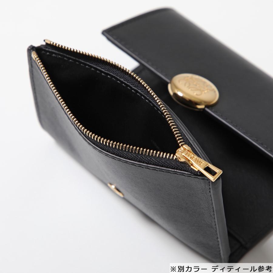 極美品 ロエベ アナグラム ペブル 三つ折り財布 スモール ゴールド金具 カーキ LOEWE（ロエベ） 三つ折り財布 ANAGRAM PEBBLE SMALL アナグラム
