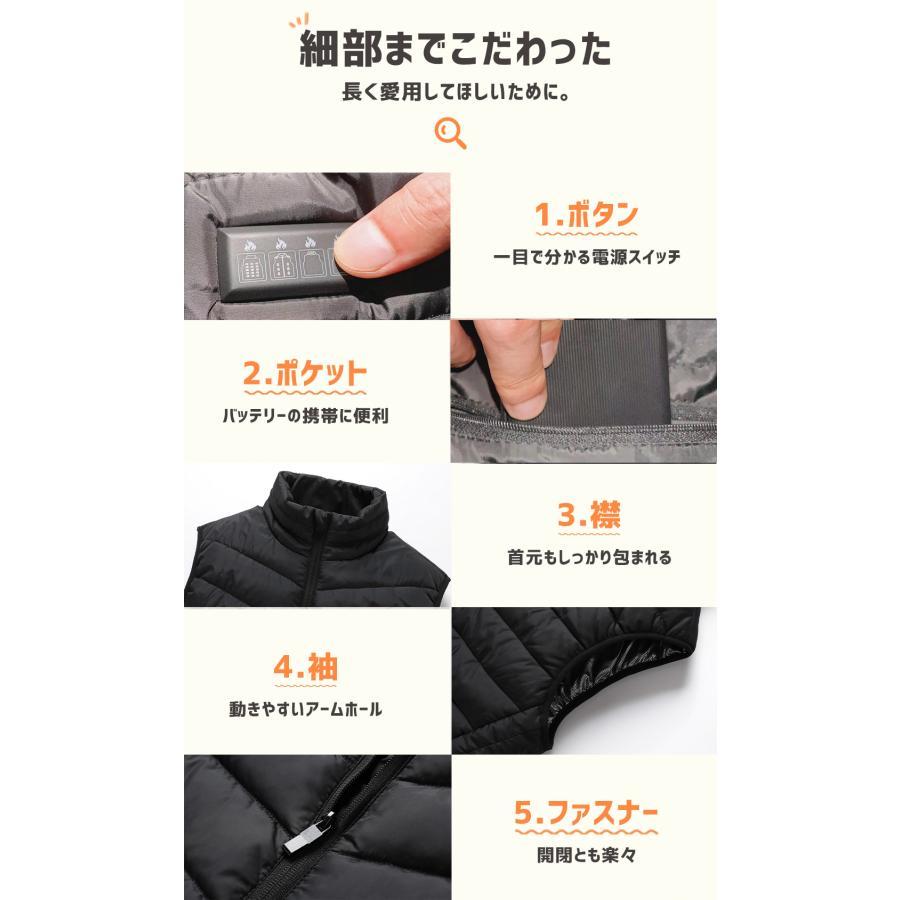 26エリア発熱・今期最新モデル】 電熱ベスト 日本製ヒーター