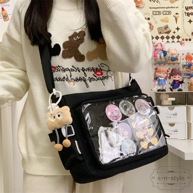 ショルダーバッグ 痛バッグ 推し入れ ぬいぐるみバッグ フラップ