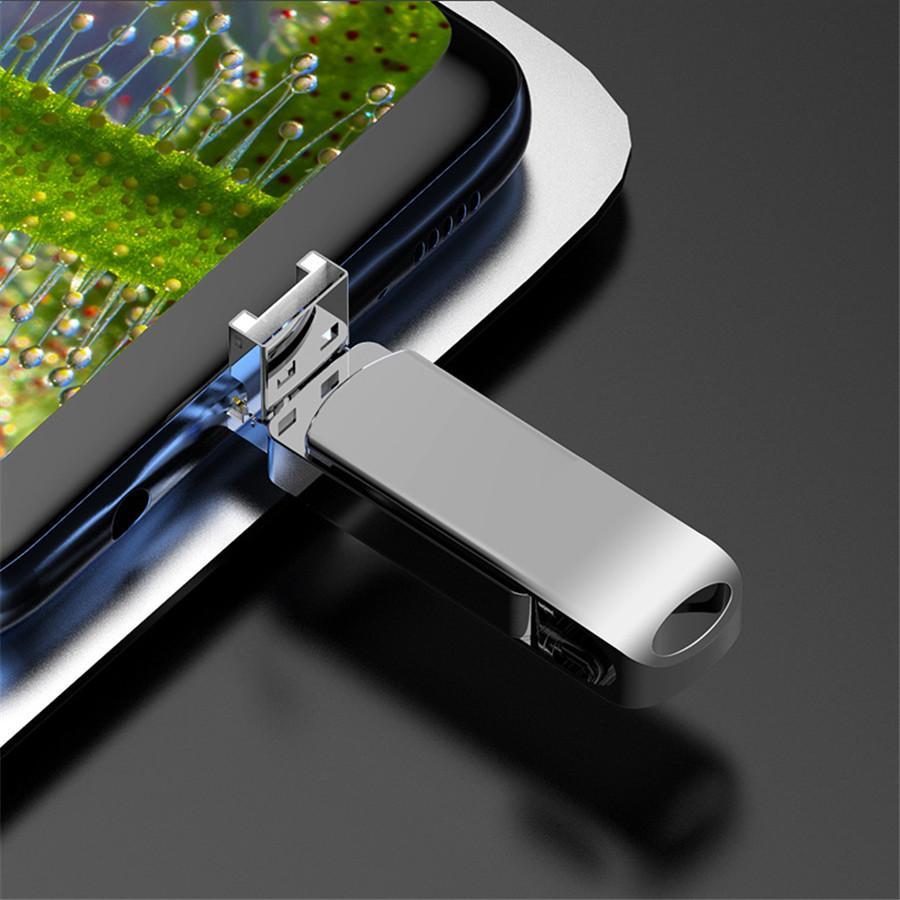 USBメモリー 4in1 128GB 64GB 32GB 16GB iPhone iPad Android PC対応