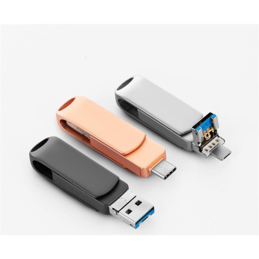 USBメモリー 4in1 128GB 64GB 32GB 16GB iPhone iPad Android PC対応